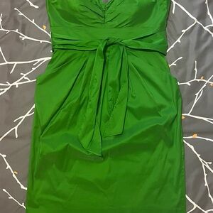 Suzi Chin Strapless Green Cocktial Dress